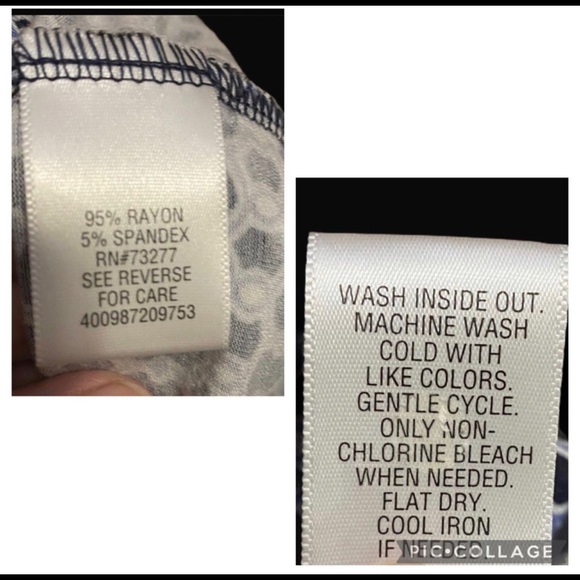 Croft & Barrow blue & white sleeveless blouse Petite large - Picture 5 of 5